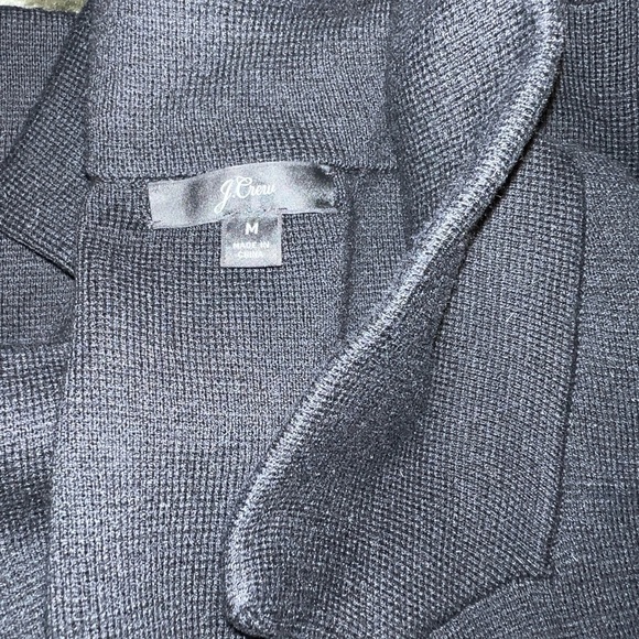 J. Crew Long Sweater Blazer with Side Slits Black Medium - Picture 4 of 5